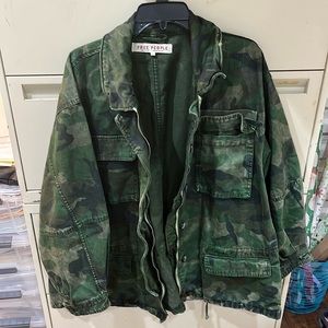 Free People camouflage jacket